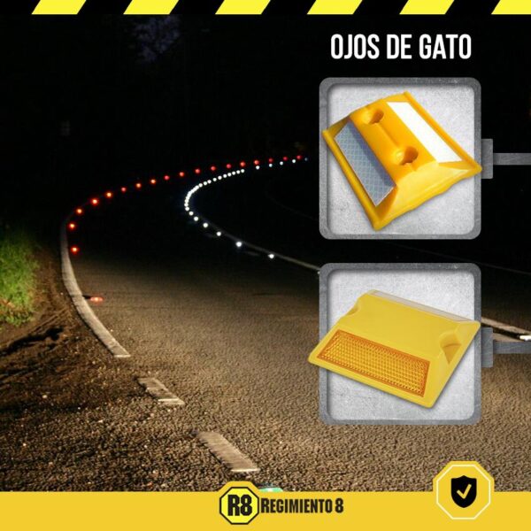 OJO DE GATO AMARILLO REFLECTIVO
